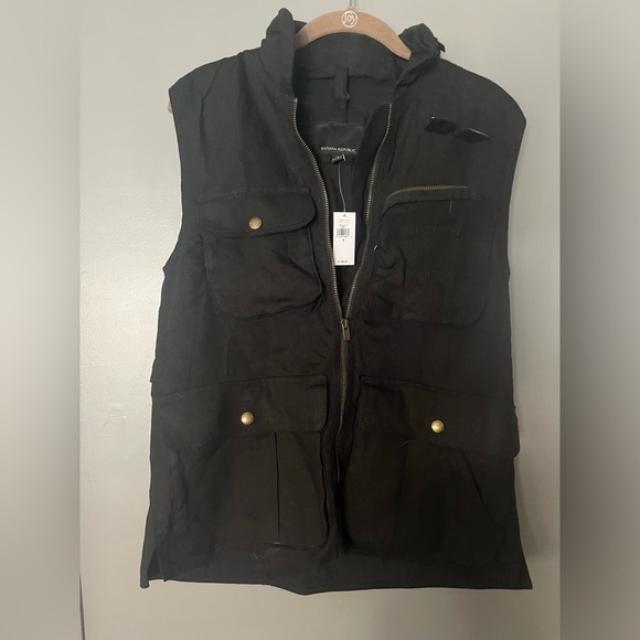 Banana Republic HERITAGE RIVER VEST in Black -sold out online, NWT! - Picture 4 of 6